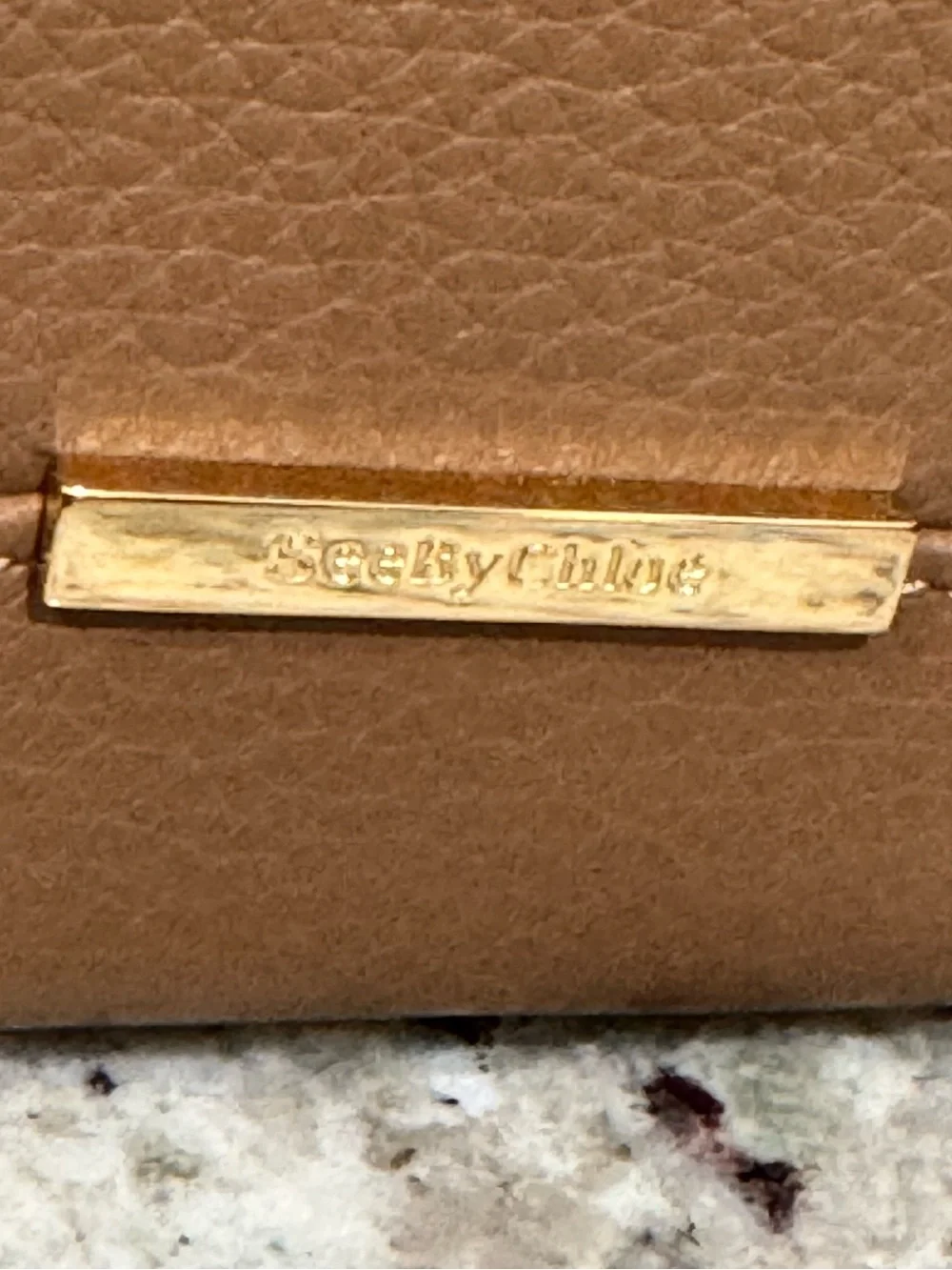 See By Chloé Vicky Brown Zip-Around textured Leather Wallet with Tassel. NWOT